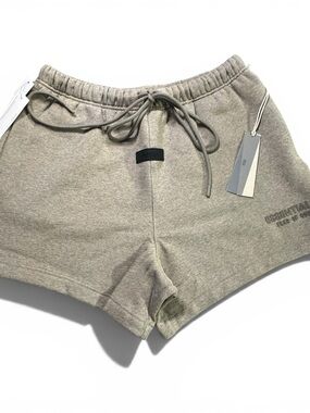 Fear of God Essentials Heather Grey Drawstring Sweat Shorts Men's Size Large New
